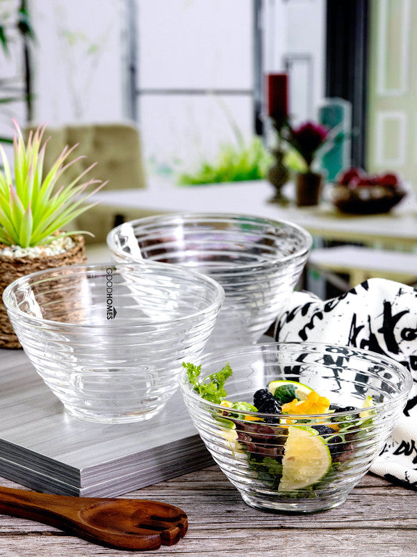 Glass Serving Bowl set of 3pcs – GOOD HOMES