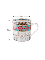Goodhomes Bone China Tea Cups/Coffee Mugs With Real Gold Design (Set Of 6 Mugs)