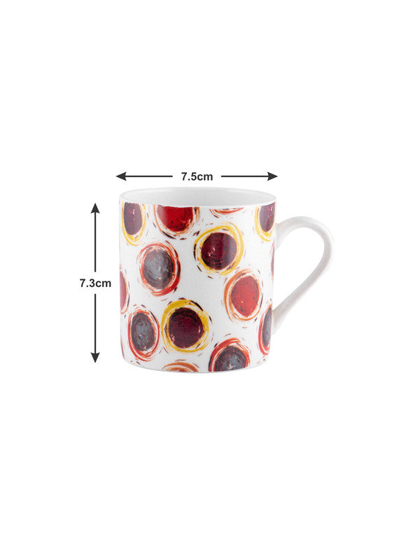 6pcs Coffee/Tea Mug Set with Co-ordinating Melamine Tray (Set of 7 pcs)