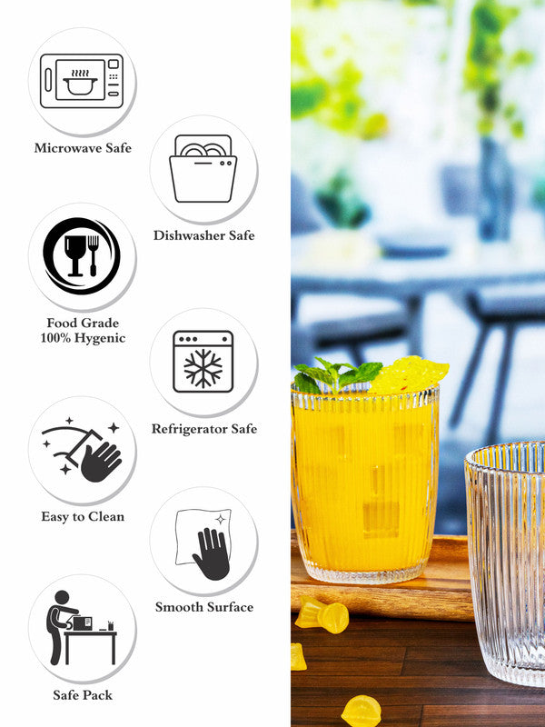 Glass Tumbler Set of 6pcs