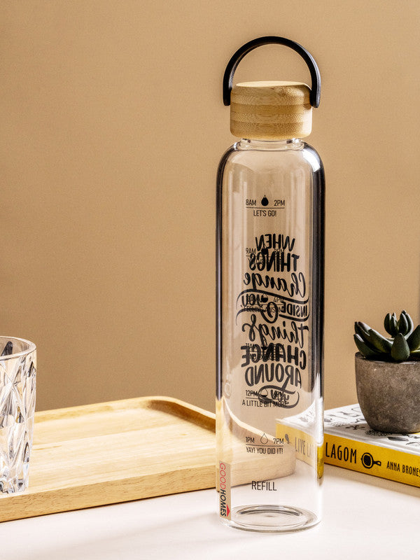 Glass Bottle with Wooden Lid