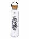 Glass Bottle with Wooden Lid