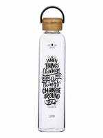 Glass Bottle with Wooden Lid