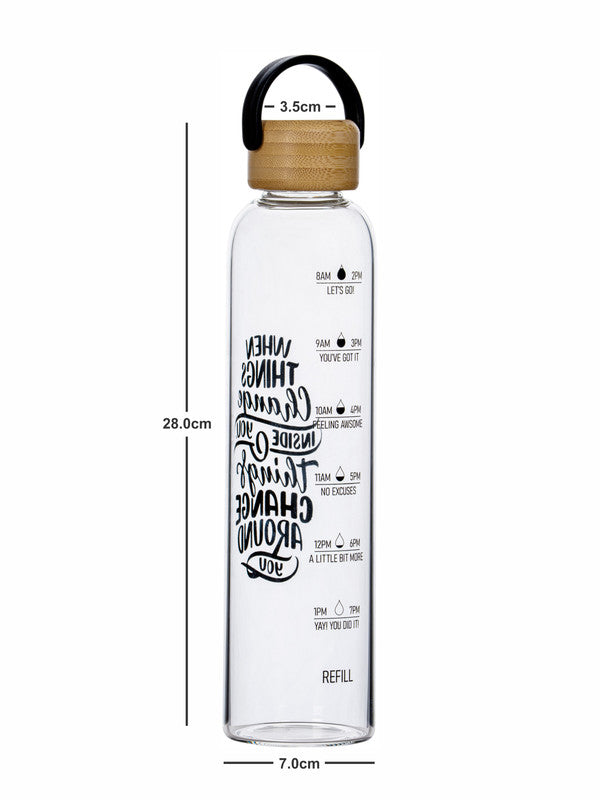 Glass Bottle with Wooden Lid
