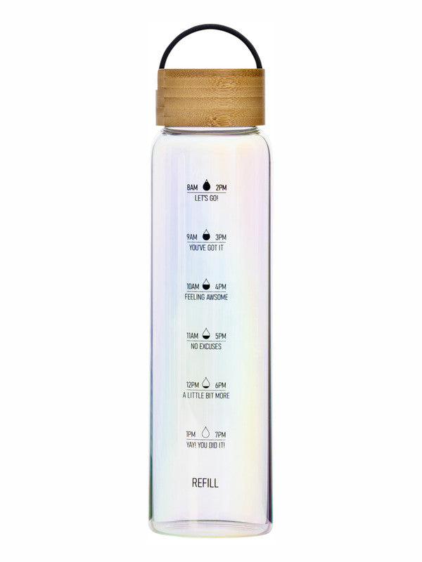 Glass Bottle with Wooden Lid