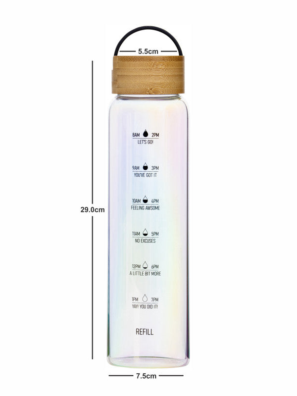 Glass Bottle with Wooden Lid