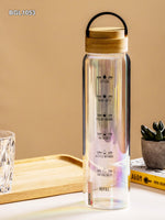 Glass Bottle with Wooden Lid