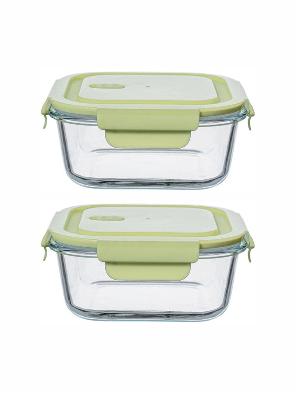 Glass Airtight Square storage container Set of 2pcs