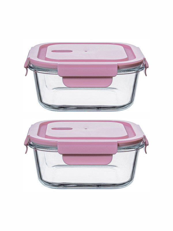 Glass Airtight Square storage container Set of 2pcs