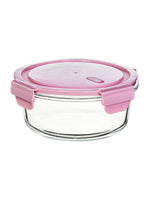 Glass Storage Bowl with Color Lid