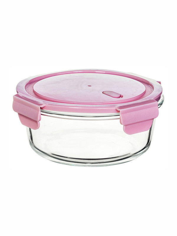 Glass Storage Bowl with Color Lid