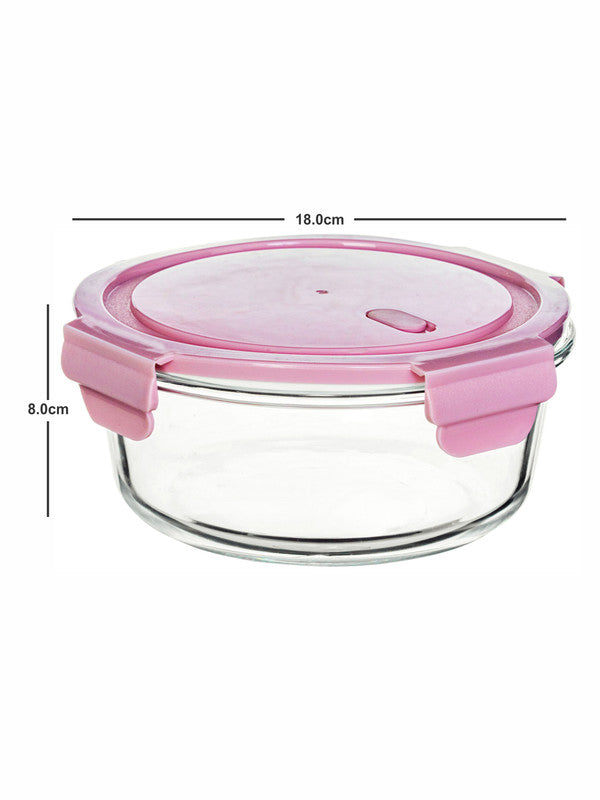 Glass Storage Bowl with Color Lid