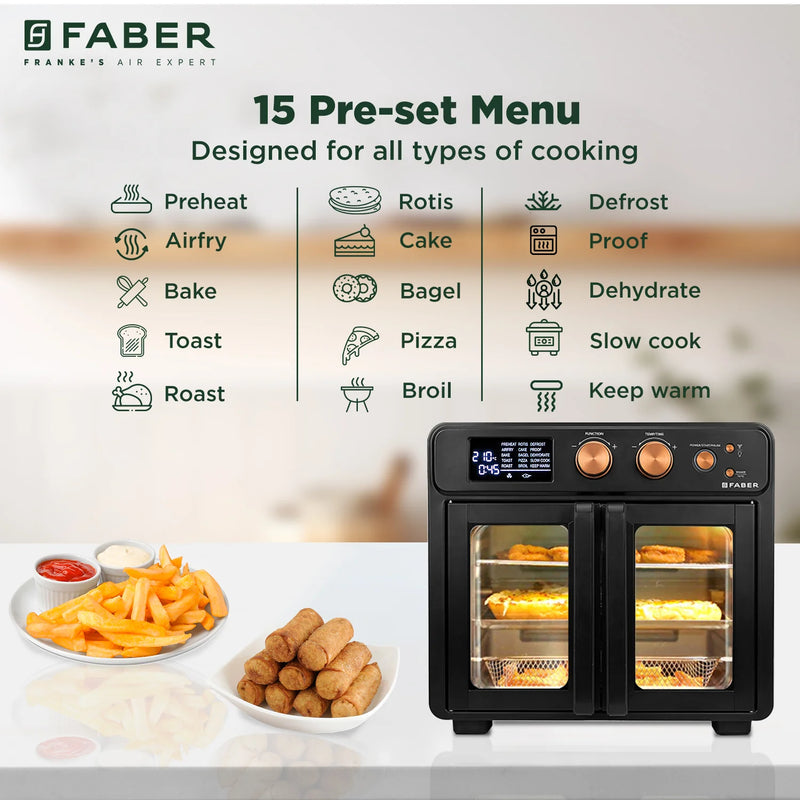 FRANKE ELECTRIC AIR FRYER OVEN FAO 25L 15F BK