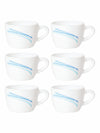 Opal Glass 6pcs Tea/Coffee Cup Set