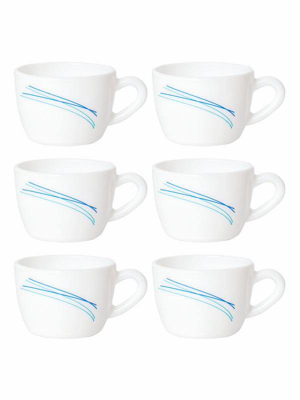 Opal Glass 6pcs Tea/Coffee Cup Set