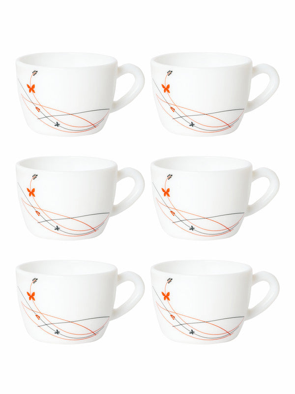 Opal Glass 6pcs Tea/Coffee Cup Set