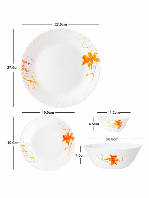 Opal Glass 19pcs Dinner Set