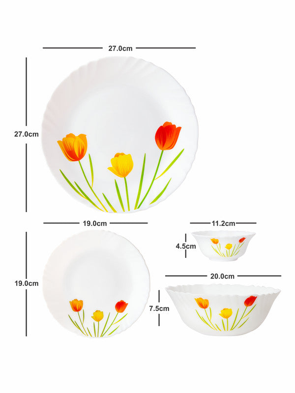 Opal Glass 19pcs Dinner Set