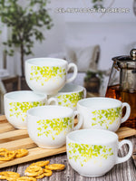 Opal Glass 6pcs Tea/Coffee Cup Set