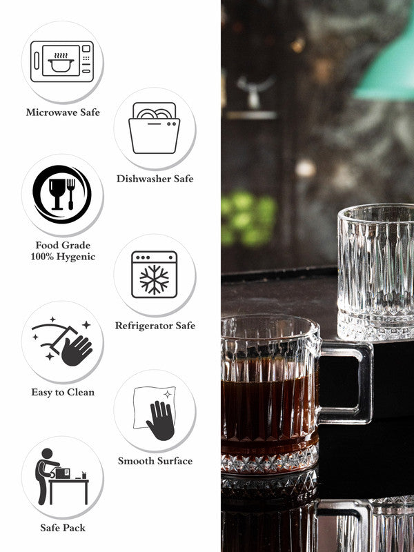 Glass Tea/Coffee Mug Set of 6pcs