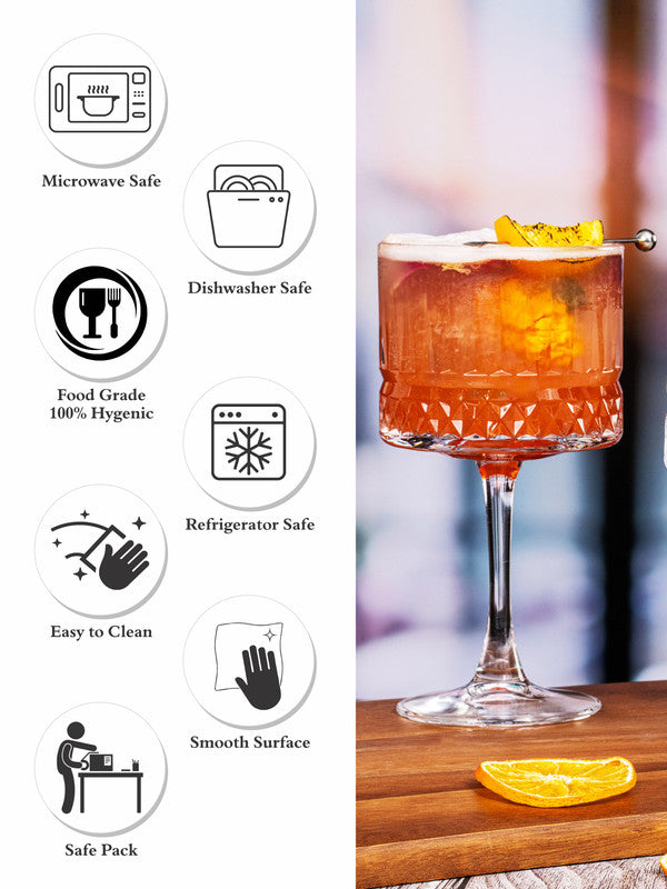Clear Glass Tumbler Set of 4pcs