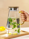 Glass jug with Gold Lid & Colour Handle