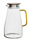 Glass jug with Gold Lid & Colour Handle
