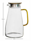 Glass jug with Gold Lid & Colour Handle