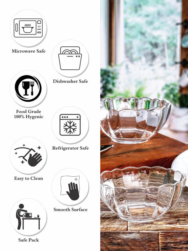 Clear Glass Bowl Set of 6pcs