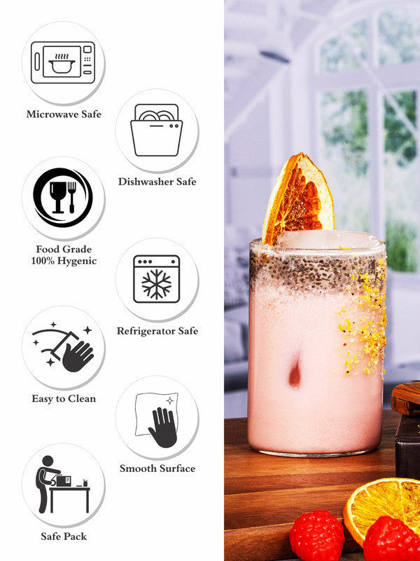 Clear Glass Tumbler Set of 6pcs