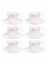 Fine Bone China Tea/Coffee Cup Saucer Set of 12pcs