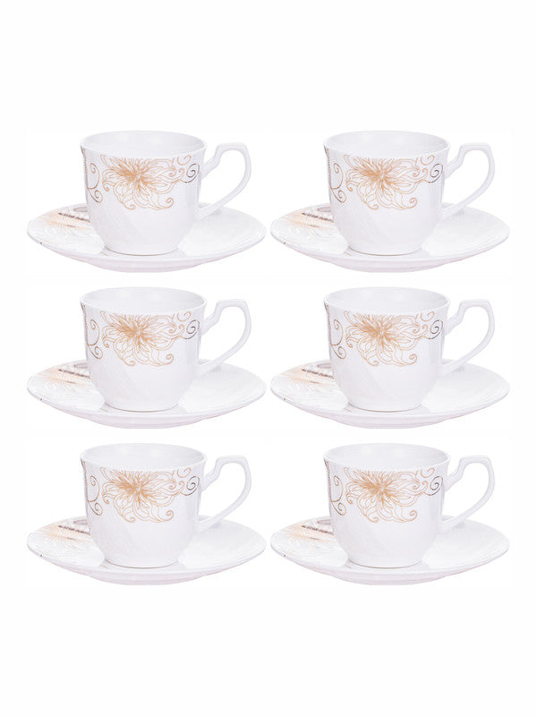 Fine Bone China Tea/Coffee Cup Saucer Set of 12pcs