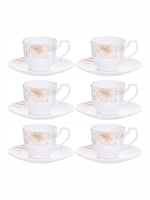 Fine Bone China Tea/Coffee Cup Saucer Set of 12pcs