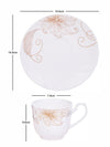 Fine Bone China Tea/Coffee Cup Saucer Set of 12pcs
