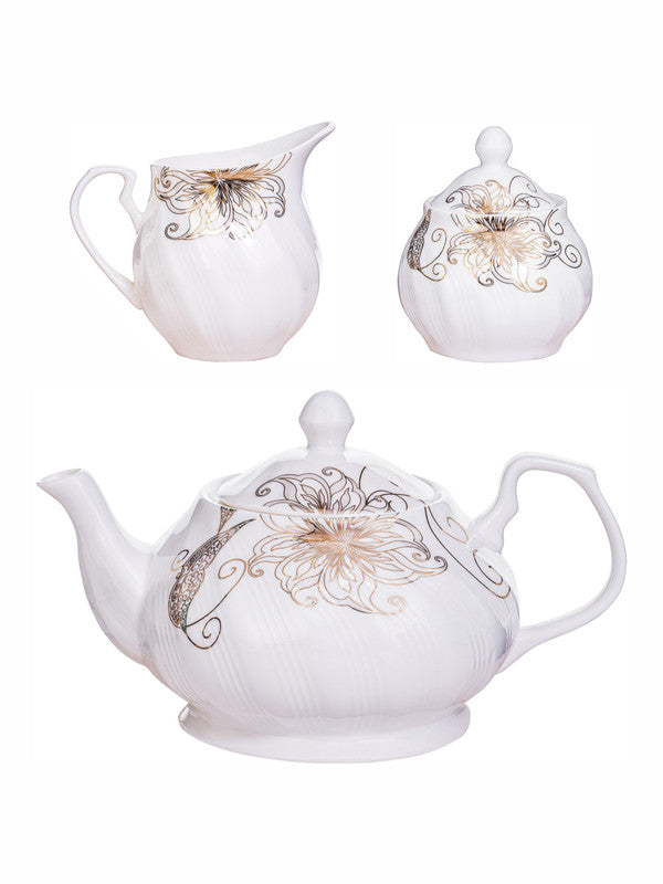 Fine Bone China 3pcs Serving Tea Set