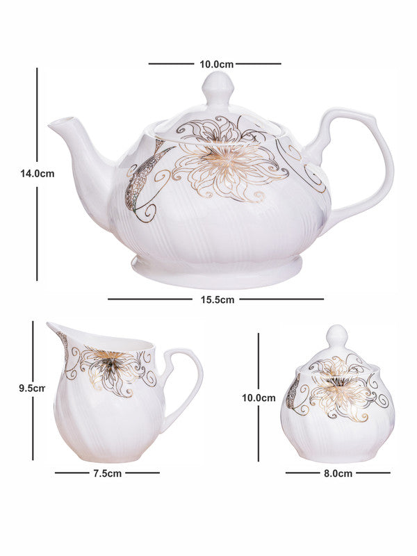 Fine Bone China 3pcs Serving Tea Set