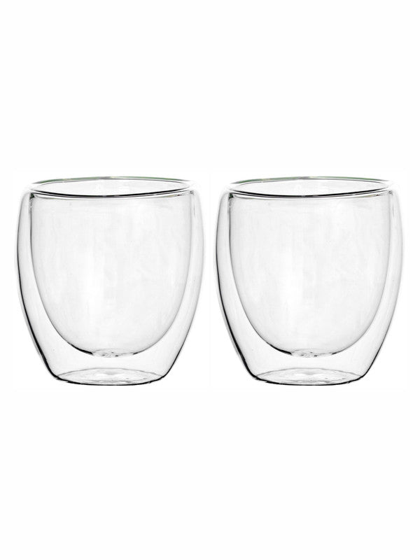Borosilicate Double Wall Glass Tumbler Set of 2pcs