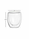 Borosilicate Double Wall Glass Tumbler Set of 2pcs