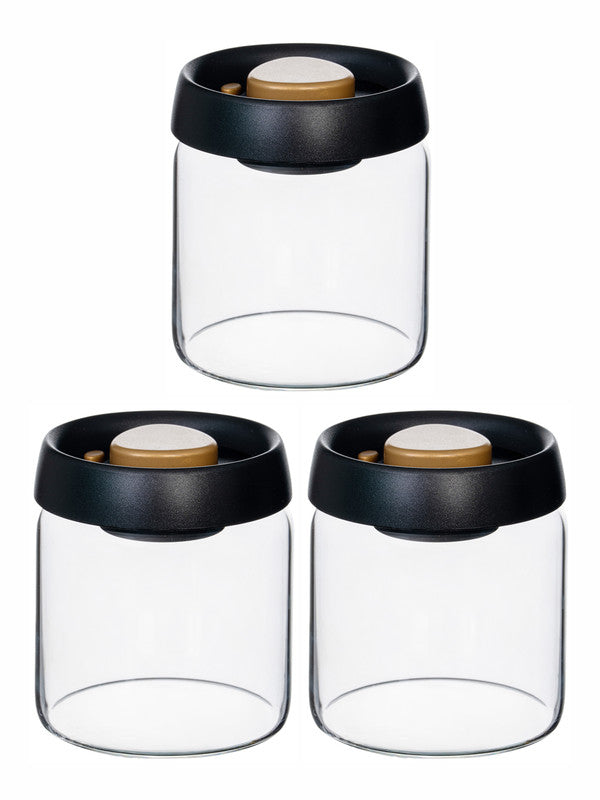 Glass Storage Jar Set of 3pcs with Lid