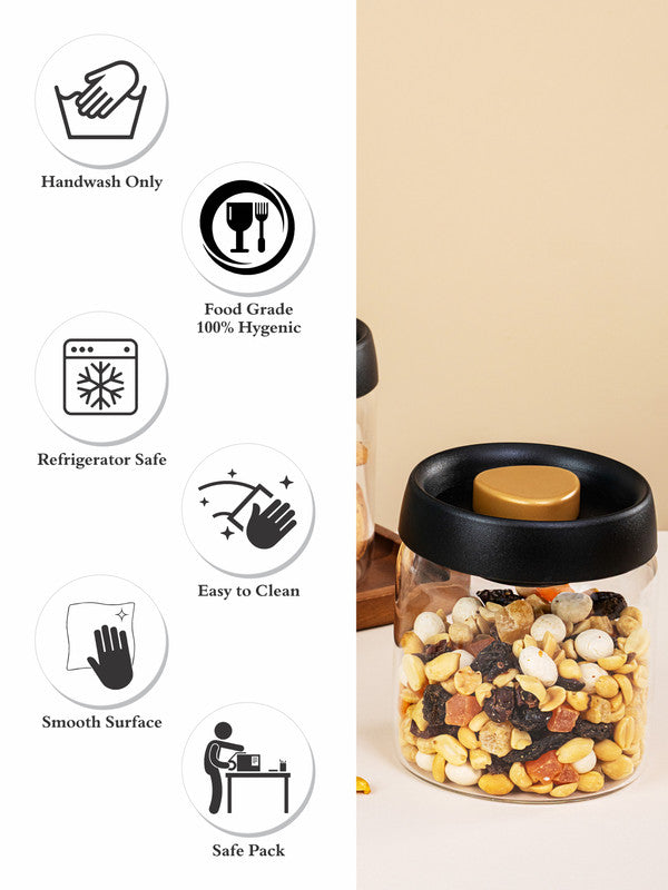 Glass Storage Jar Set of 3pcs with Lid