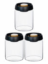 Glass Storage Jar Set of 3pcs with Lid