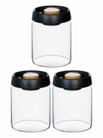 Glass Storage Jar Set of 3pcs with Lid