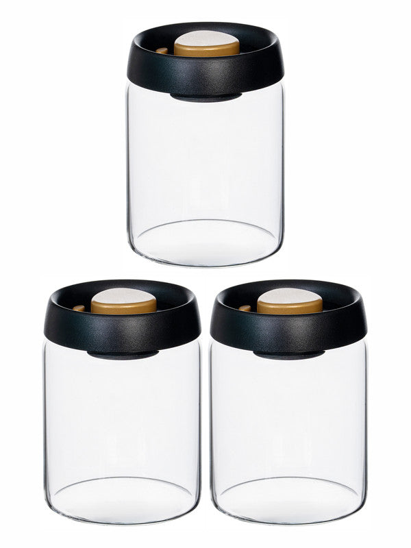 Glass Storage Jar Set of 3pcs with Lid