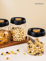 Glass Storage Jar Set of 3pcs with Lid