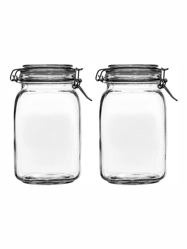 Glass Airtight Storage Jar set of 2pcs