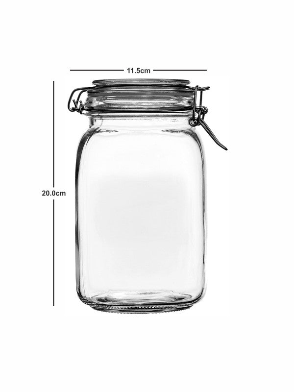 Glass Airtight Storage Jar set of 2pcs