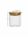 Glass Storage Jar with Wooden Lid Set of 6pcs
