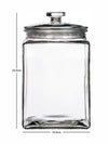 Clear Glass Storage Jar Set With Lid of 2pcs