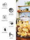 Clear Glass Storage Jar Set With Lid of 2pcs