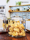 Clear Glass Storage Jar Set With Lid of 2pcs